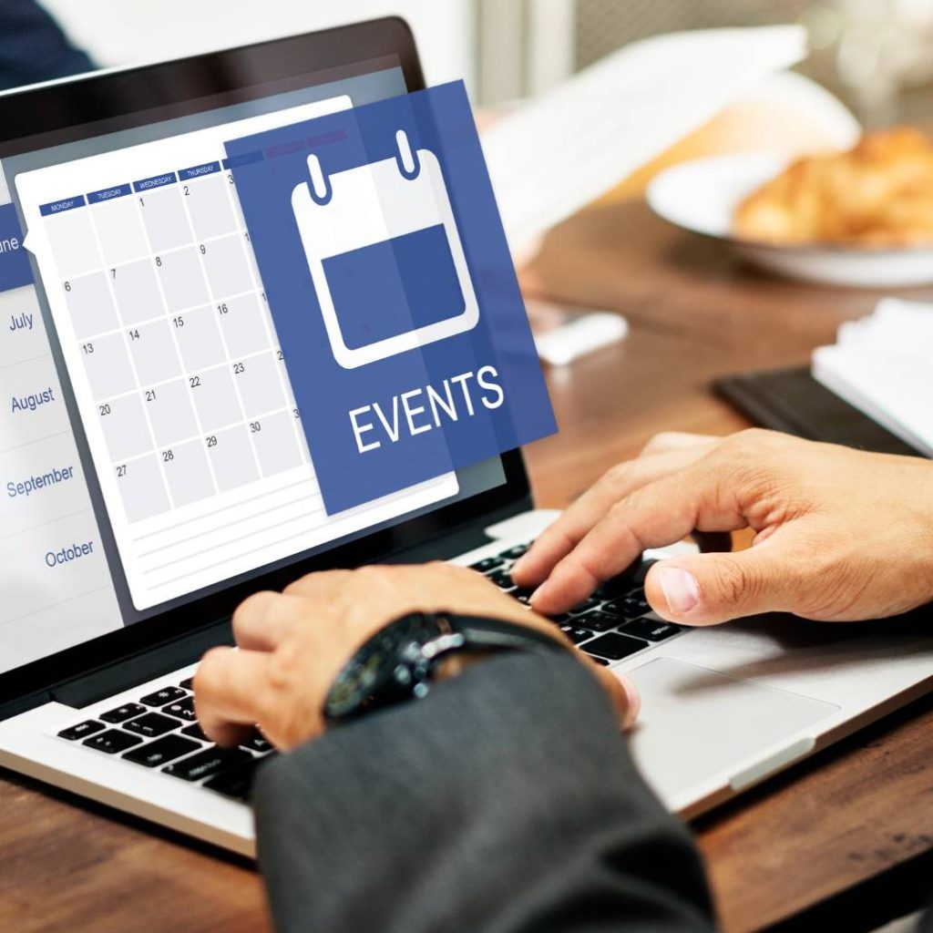 Event planning concept for a conference or festival