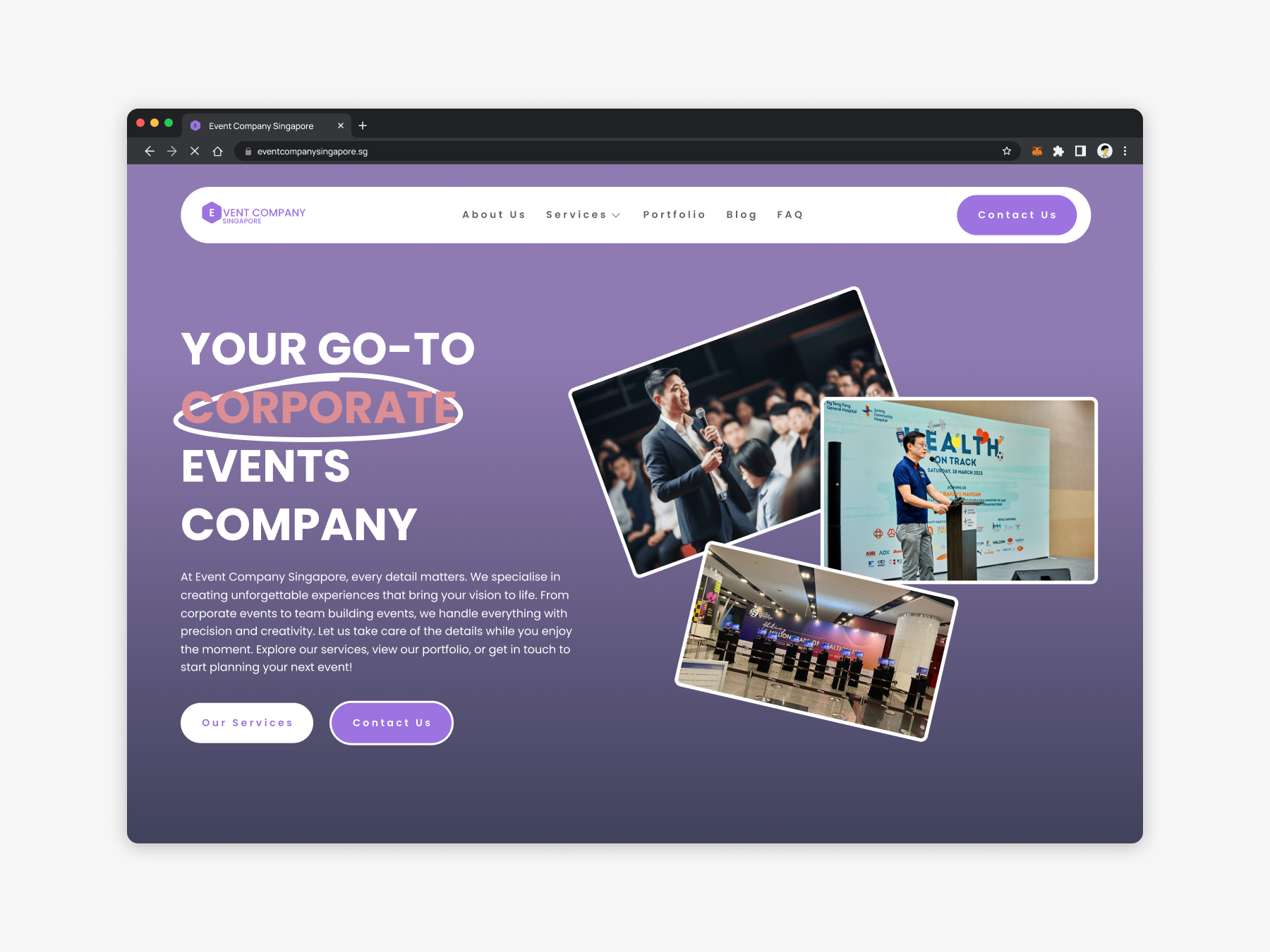 Achieving Page 1 Google Rankings for ‘Event Company Singapore’