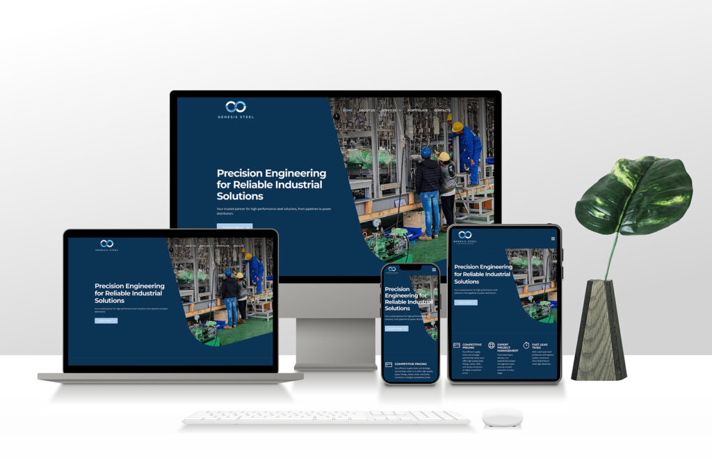 Steel and metal fabrication company website design