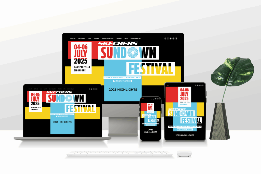 Festival event microsite design homepage