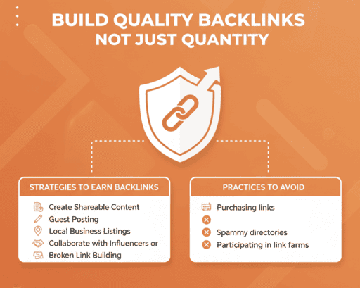 Build Quality Backlinks (Not Just Quantity) – Đã sửa