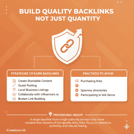 Build Quality Backlinks (Not Just Quantity) – Đã sửa
