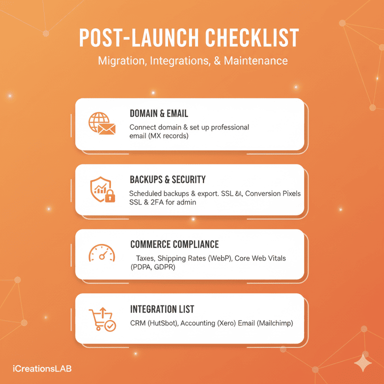 Migration, integrations, and long-term maintenance checklist
