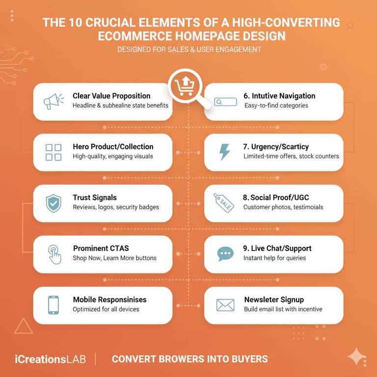 The 10 Crucial Elements of a High-Converting eCommerce Homepage Design