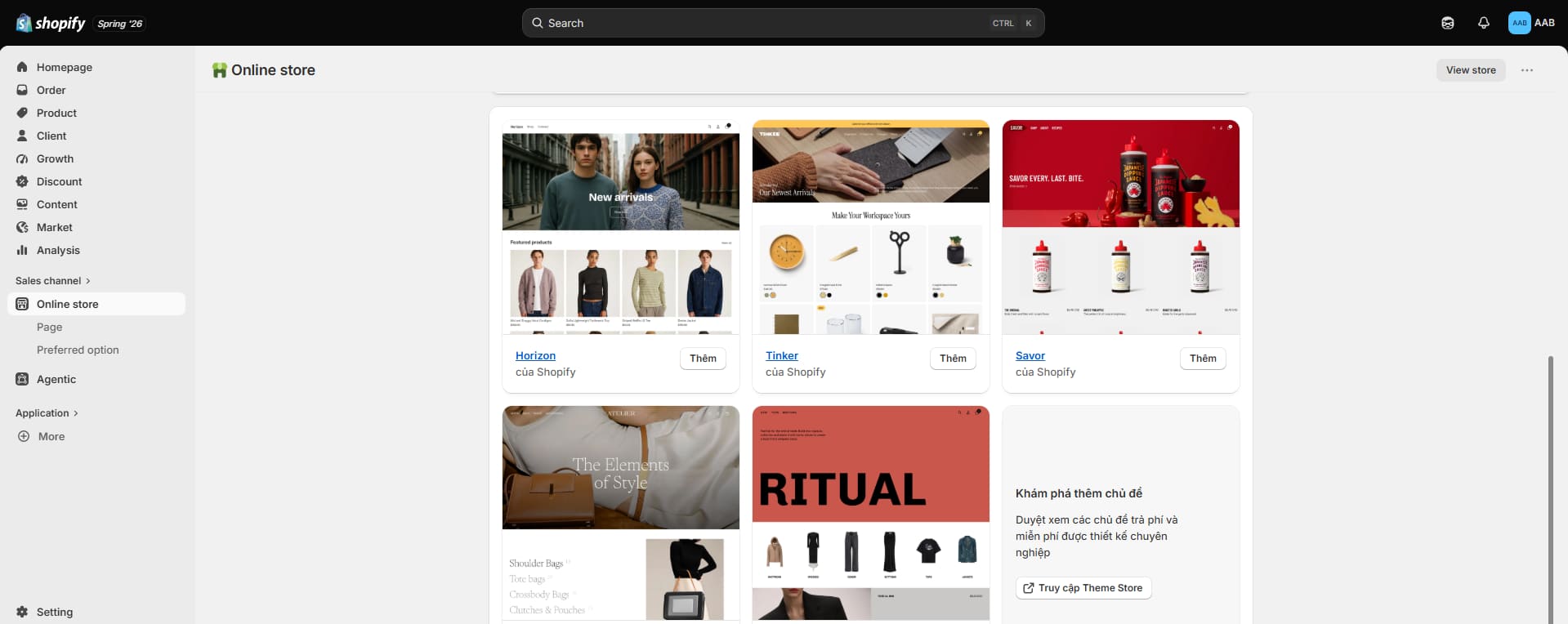Choose and Customise Your Theme